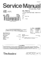 Technics - SLHD-515 - Service manual 